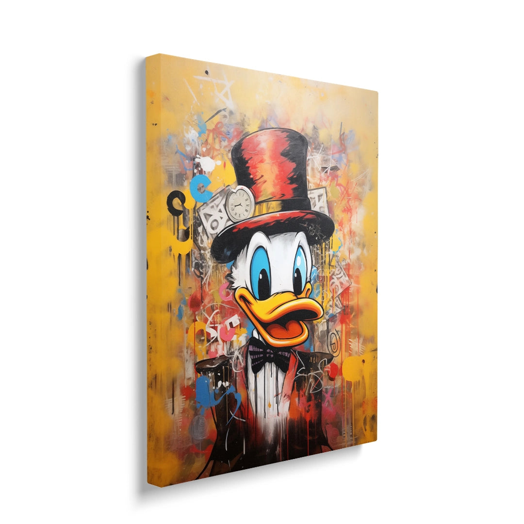 Discover Dagobert Duck Canvas Wall Art, Donald Duck Colorful Scrooge Dagobert Wall Art, DAGOBERT MAESTRO by Original Greattness™ Canvas Wall Art Print