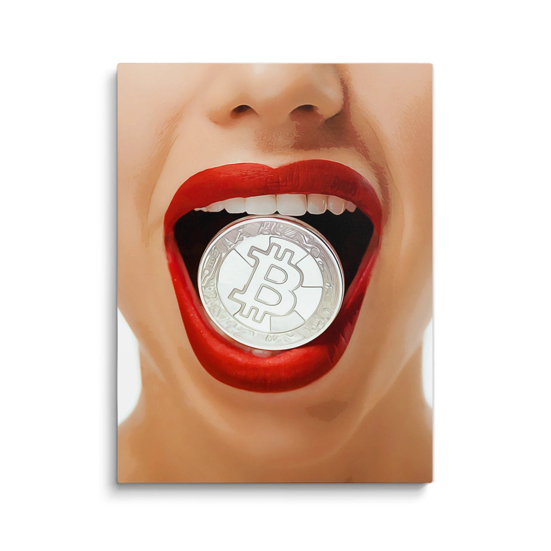 Discover Shop Bitcoin Canvas Art, Bitcoin Taste Canvas Art | Money Bitcoin Wall Art , BITCOIN TASTE by Original Greattness™ Canvas Wall Art Print