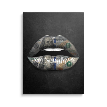 Discover Dollar Lips Canvas Art, Dollar Lips Canvas Art | Money Dollar Lips Wall Art, DOLLAR LIPS by Original Greattness™ Canvas Wall Art Print