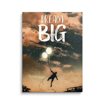 Discover Astronaut Canvas Wall Art, Dream Big Balloon - Motivational Modern Canvas Art , Dream Big Balloon by Original Greattness™ Canvas Wall Art Print