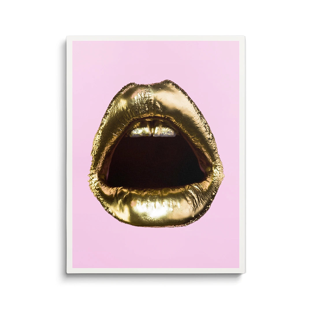 Discover Pop Lips Canvas Art, Gold Lips Canvas Art - Modern Pop Art Wall Art, GOLD LIPS (POP EDITION) by Original Greattness™ Canvas Wall Art Print