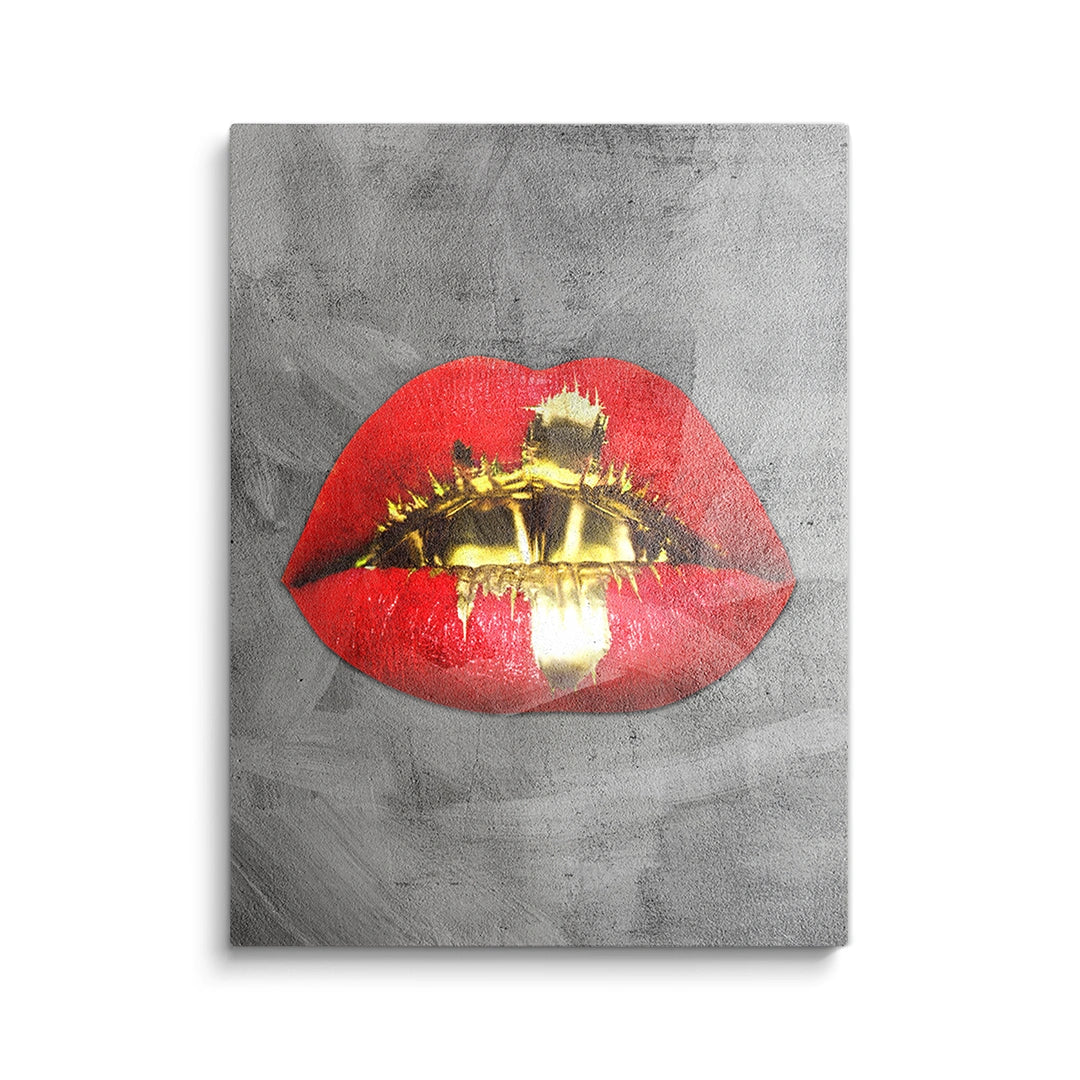 Discover Shop Lips Canvas Art, Gold Red Lips Fashion Canvas Wall Art, Gold Red Lips by Original Greattness™ Canvas Wall Art Print