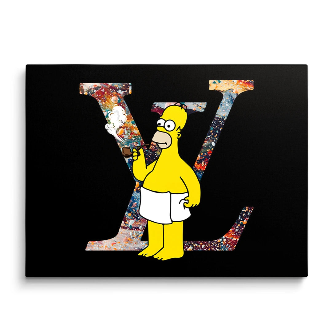 Discover Homer Simpson Wall Art, Homer Simpson Louis Vuitton Luxury Canvas Wall Art, LV AFTERPARTY by Original Greattness™ Canvas Wall Art Print