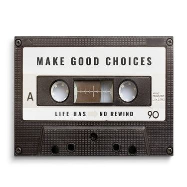 Discover Shop Music Retro Canvas Art, Cassette Music Canvas Wall Art for Home & Office, MAKE GOOD CHOICES CANVAS by Original Greattness™ Canvas Wall Art Print