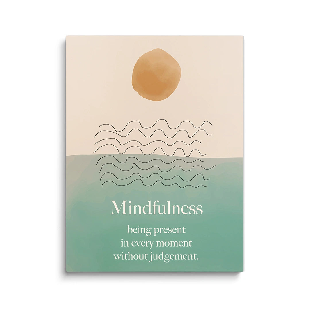 Discover Greattness Original, Mindfulness Minimalist Yoga Art Canvas Wall Artwork, MINDFULNESS YOGA CANVAS by Original Greattness™ Canvas Wall Art Print