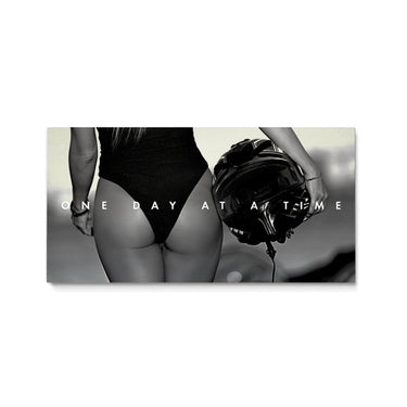 Discover Women Canvas Wall Art, Sexy Booty Butt Half Nude Biker Women Canvas Art, One Day at a Time by Original Greattness™ Canvas Wall Art Print