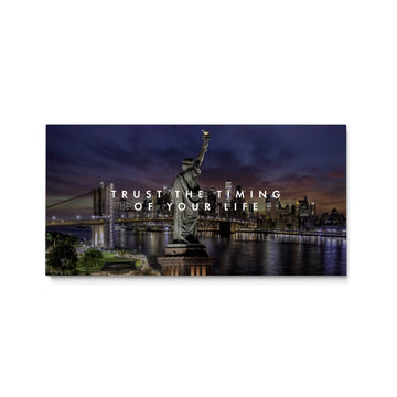 Discover Inspirational Quote Wall Art, New York City Motivational City Quote Canvas Wall Art, Trust the Time by Original Greattness™ Canvas Wall Art Print