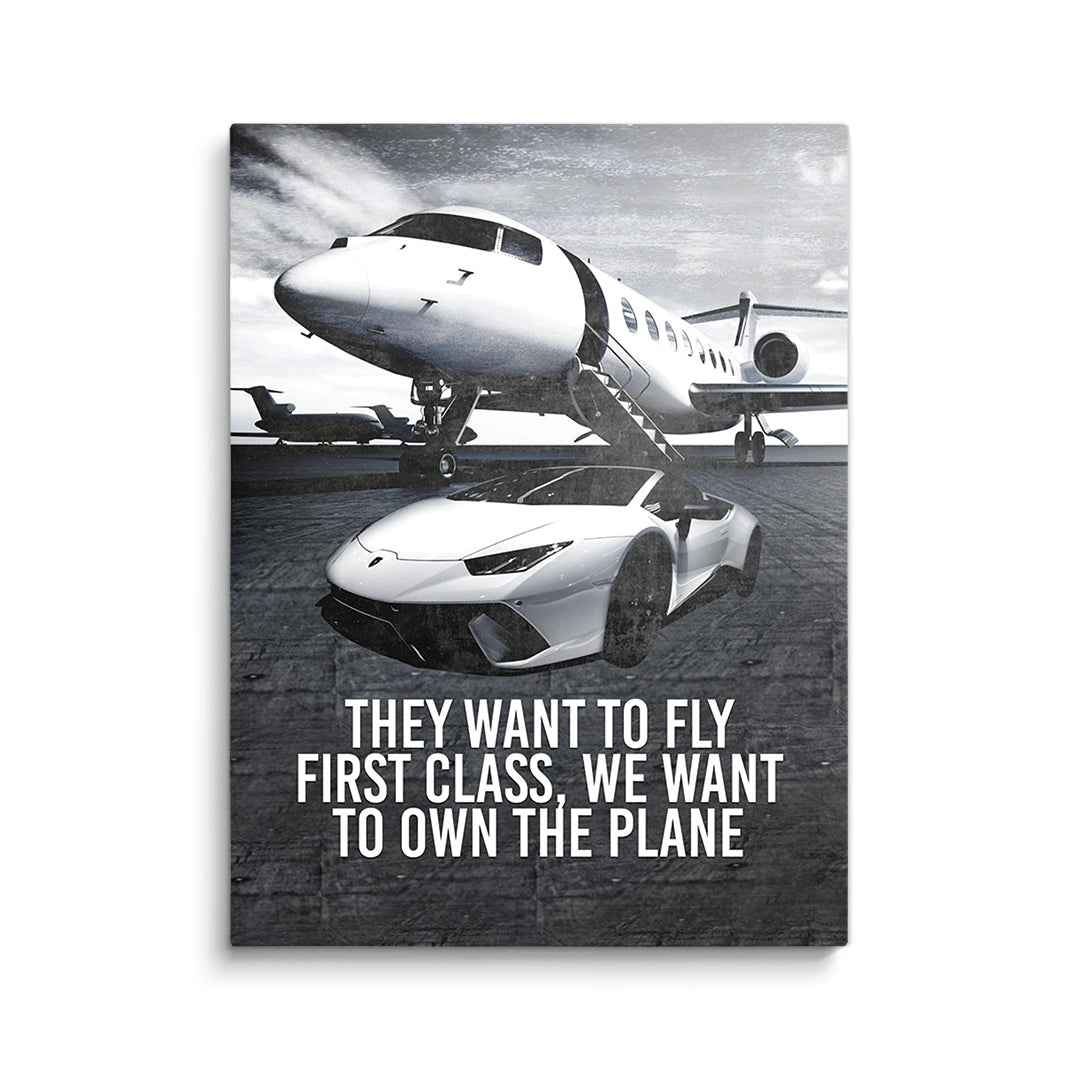 Discover Motivational Private Plane Wall Art, Motivational Wall Art for Office Canvas Print Quote Private Jet Plane Lamborghini, OWN THE PRIVATE PLANE by Original Greattness™ Canvas Wall Art Print