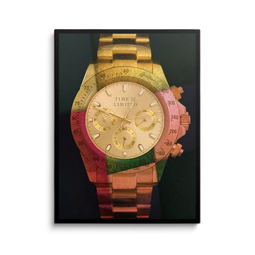 Discover Shop Watch Canvas Art, Rolex Luxury Time Is Limited Canvas Wall Art, TIME IS LIMITED by Original Greattness™ Canvas Wall Art Print