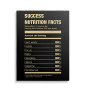 Discover Success Mindset Wall Art, Success Nutrition Facts - Success Art - Workspace, Success Nutrition Facts by Original Greattness™ Canvas Wall Art Print