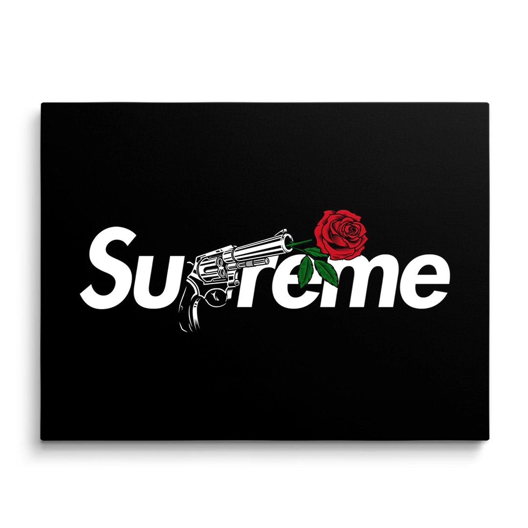 Discover Shop Supreme Canvas Wall Art, Supreme x Rose - Canvas Print Wall Art by Greattness, SUPREME X ROSE by Original Greattness™ Canvas Wall Art Print