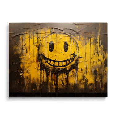 Discover Shop Smiley Canvas Art, Smile Smiley Art Painting Yellow Canvas Art, SMILEY YELLOW PAINTING by Original Greattness™ Canvas Wall Art Print