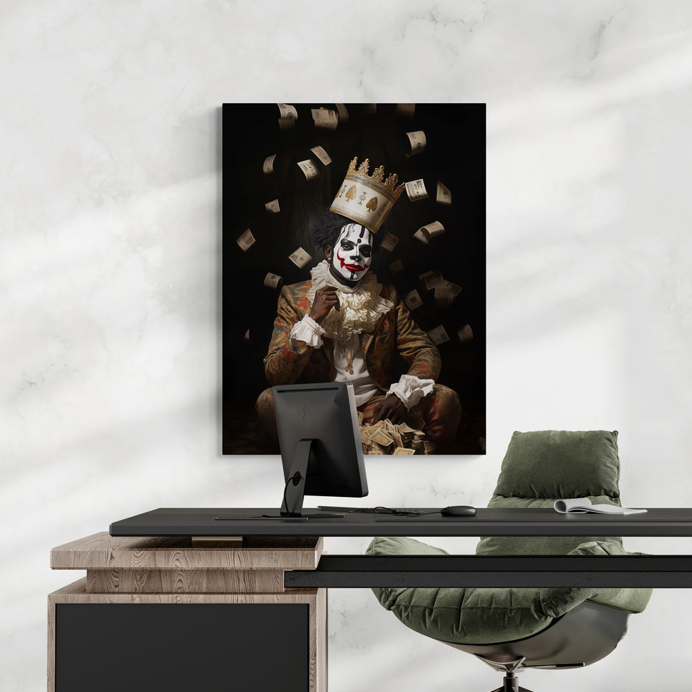 Discover Shop Joker Canvas Art, The Joker Clown Dark Knight Money Wall Art, THE JOKER CLOWN by Original Greattness™ Canvas Wall Art Print