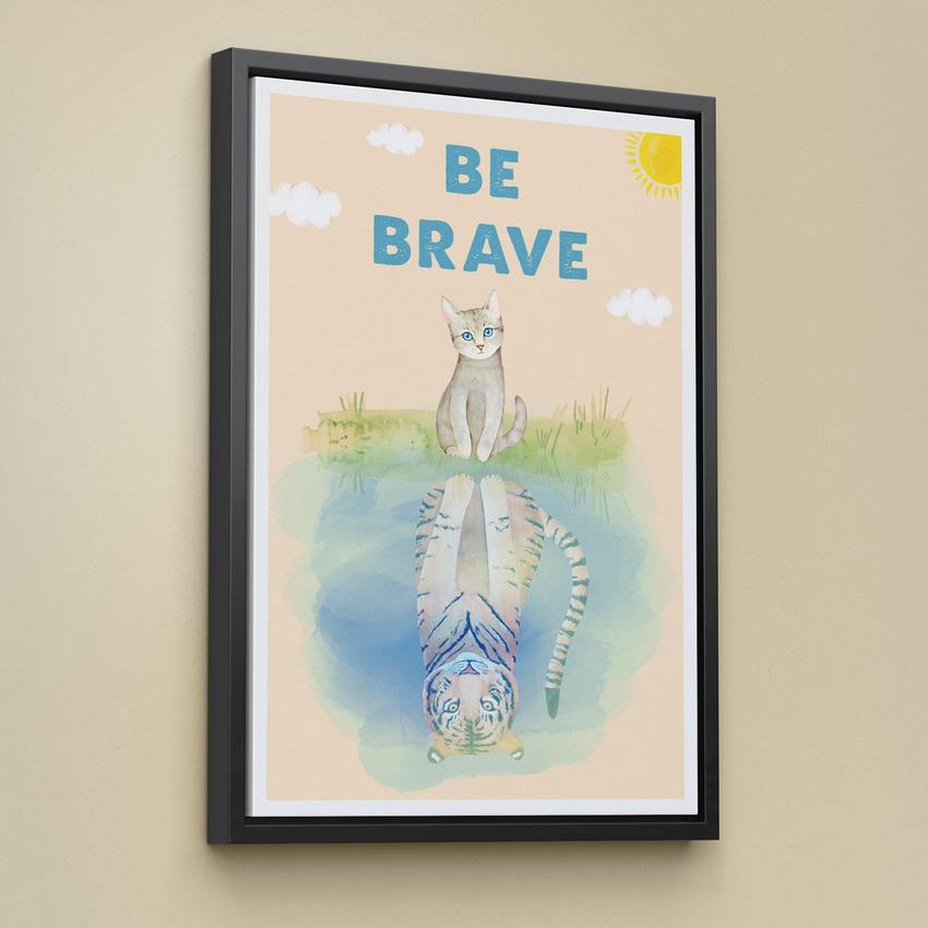 Discover Kids Canvas Wall Art, Be Brave Kids Canvas Art | Motivational Kids Canvas Wall Art , BE BRAVE by Original Greattness™ Canvas Wall Art Print