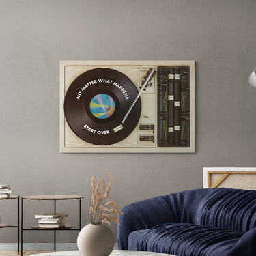 Discover Motivational Music Canvas Art, Vintage Music Player Motivational Canvas Art Print, NO MATTER MUSIC CANVAS by Original Greattness™ Canvas Wall Art Print