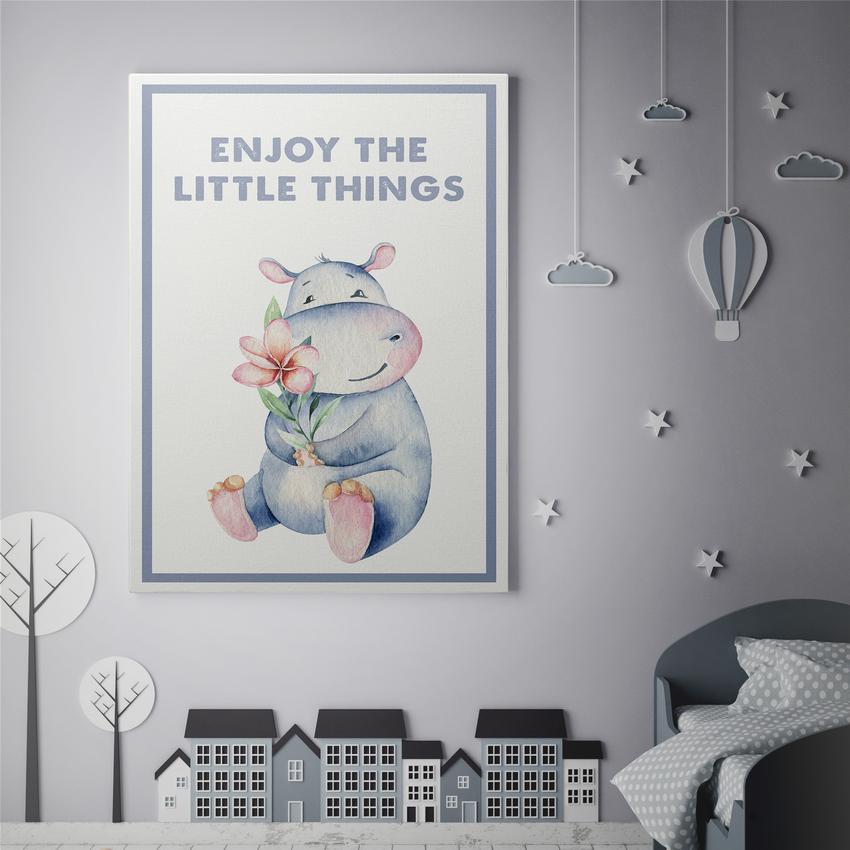 Discover Shop Kids Canvas Art, Enjoy the little things Kids Canvas Art | Kid Room Decor Prints, ENJOY THE LITTLE THINGS by Original Greattness™ Canvas Wall Art Print