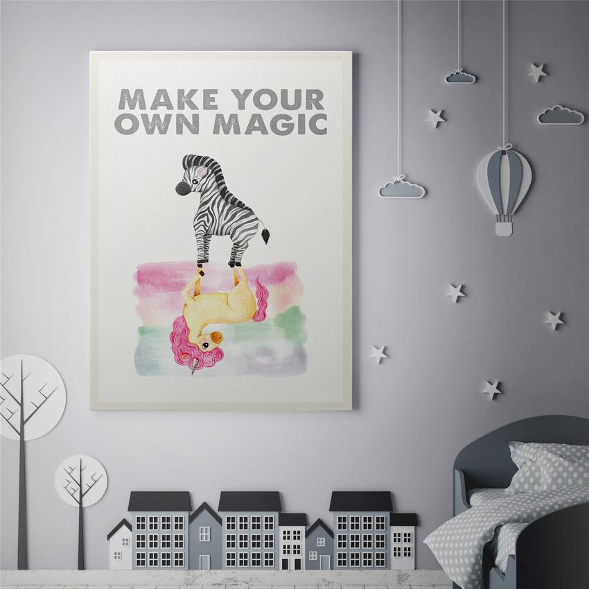 Discover Shop Kids Canvas Wall Art, Make your Own Magic Kids Canvas Art | Inspirational Prints for Kids, MAKE YOUR OWN MAGIC by Original Greattness™ Canvas Wall Art Print