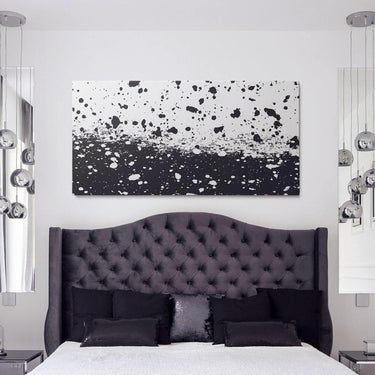 Discover Shop Black & White Wall Art, Black & White Split Abstract Canvas Art, BLACK & WHITE SPLIT by Original Greattness™ Canvas Wall Art Print