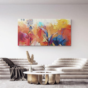 Discover Colorful Pastel Oil Painting Wall Art, Colorful up - Modern Abstract Pastel Canvas Art Prints, COLORFUL UP by Original Greattness™ Canvas Wall Art Print