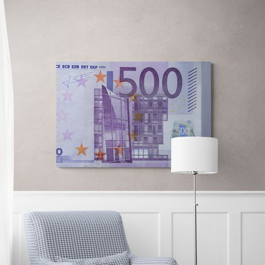 Discover Shop Money Canvas Art, Euro Bundle | Money 500 Bill Canvas Wall Art, EURO BUNDLE by Original Greattness™ Canvas Wall Art Print