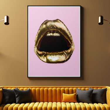 Discover Pop Lips Canvas Art, Gold Lips Canvas Art - Modern Pop Art Wall Art, GOLD LIPS (POP EDITION) by Original Greattness™ Canvas Wall Art Print