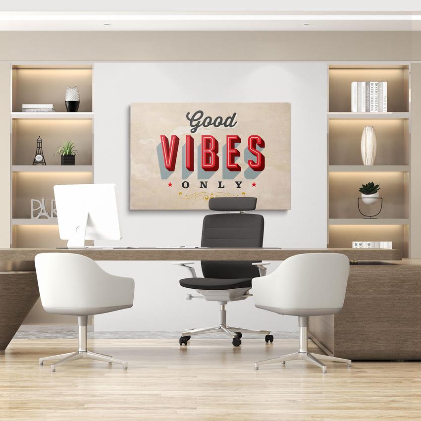 GOOD VIBES - Motivational, Inspirational & Modern Canvas Wall Art - Greattness