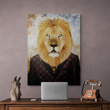LV LION - Motivational, Inspirational & Modern Canvas Wall Art - Greattness