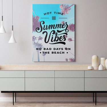 Discover Inspirational Quote Wall Art, Summer Vibes Quote Canvas Wall Art & Prints, SUMMER VIBES by Original Greattness™ Canvas Wall Art Print