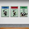 Discover Monopoly Card Canvas Art, The Game Plan Bundle | Motivational Set of 3 Art Pieces, THE GAME PLAN BUNDLE by Original Greattness™ Canvas Wall Art Print