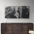 Discover Abstract Canvas Wall Art, Triangle Stone Symmetrical Print Geometric Shapes Abstract Living Room Canvas Art, TRIANGLE STONE by Original Greattness™ Canvas Wall Art Print
