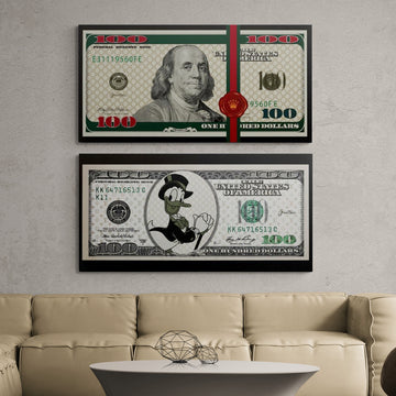 THE MONEY BUNDLE - Motivational, Inspirational & Modern Canvas Wall Art - Greattness