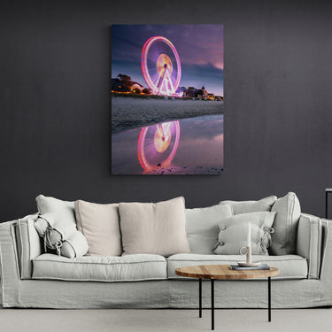 Discover Greattness Canvas Art, Ferris Wonder Wheel Modern Canvas Wall Art, Wonder Wheel by Original Greattness™ Canvas Wall Art Print