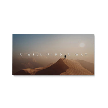Discover Desert Motivational Wall Art, A Will Find a Way Canvas Art, A WILL FIND A WAY by Original Greattness™ Canvas Wall Art Print